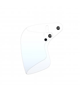 Gecko MK11 Open Face Long Visor Clear Black Studs