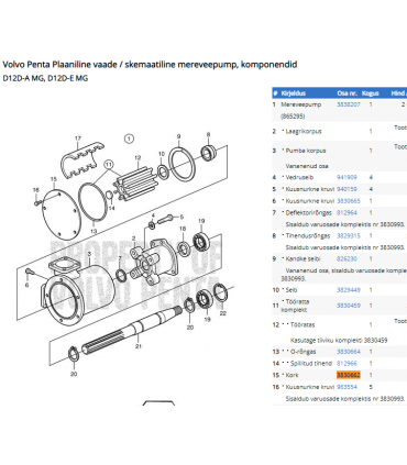Volvo Penta kaan 3830662