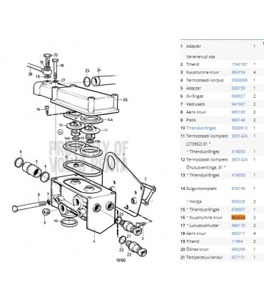 Volvo Penta kruvi 963554