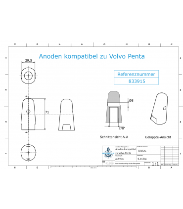 Anood / Volvo Penta 833915